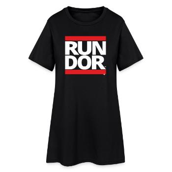 run - Frauen T-Shirt-Kleid - Schwarz - Vorne