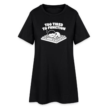 Trop fatigué pour travailler Clavier - Robe T-shirt Femme - noir - Devant