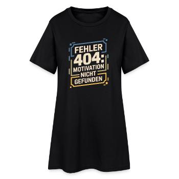 Error 404: Motivation not found - Women’s T-Shirt Dress - black - Front