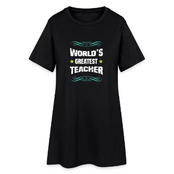 World's Best Teacher - Women’s T-Shirt Dress - black - Front