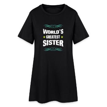 La plus grande sœur du monde - Robe T-shirt Femme - noir - Devant
