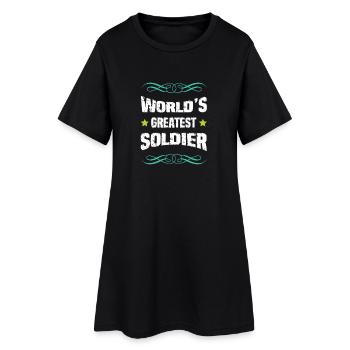 Le meilleur soldat du monde - Robe T-shirt Femme - noir - Devant
