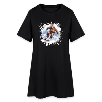 Guépard Ski Ski - Robe T-shirt Femme - noir - Devant