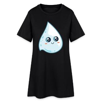 Goutte kawaii lumineuse - Robe T-shirt Femme - noir - Devant