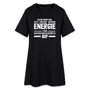 Ich gehe Bogenschießen - Frauen T-Shirt-Kleid - Schwarz - Vorne