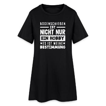 Ich gehe Bogenschießen - Frauen T-Shirt-Kleid - Schwarz - Vorne