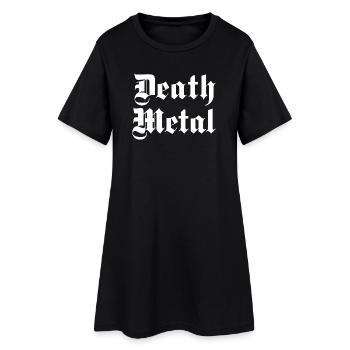 Death Metal Glyphs Tee - Women’s T-Shirt Dress - black - Front