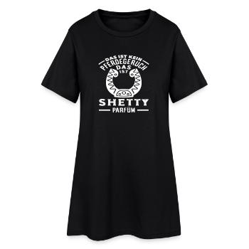 Shetty Parfüm Pferdemädchen Reiten Ponyfans Reiter - Frauen T-Shirt-Kleid - Schwarz - Vorne