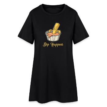 Dip Happens – Frites relaxantes - Robe T-shirt Femme - noir - Devant