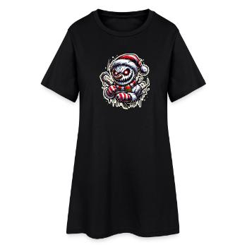 Bonhomme de neige tueur – Vengeance glacée - Robe T-shirt Femme - noir - Devant