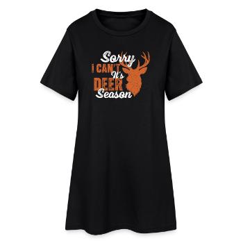 Désolé, je ne peux pas, c’est la saison des cerfs Chasseur drôle - Robe T-shirt Femme - noir - Devant