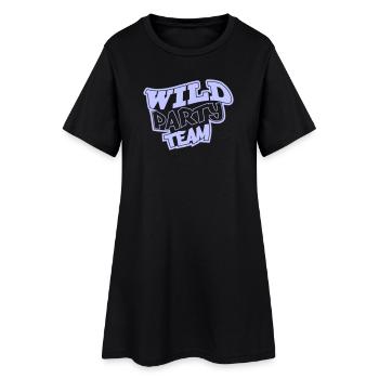 Wild Party Team Graffiti - Frauen T-Shirt-Kleid - Schwarz - Vorne