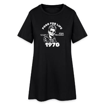 55. Geburtstag Pogo pour la vie depuis 11/1970 - Robe T-shirt Femme - noir - Devant