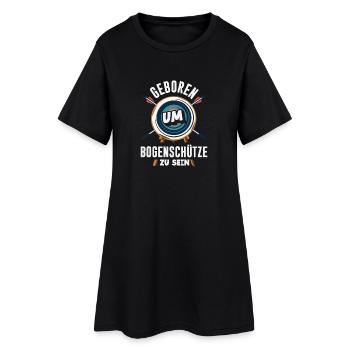 Ich gehe Bogenschießen - Frauen T-Shirt-Kleid - Schwarz - Vorne