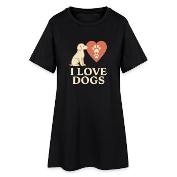 J’aime les chiens – Dog Lover Design - Robe T-shirt Femme - noir - Devant