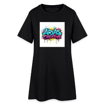 Aris Creative Graffiti Logo - Robe T-shirt Femme - noir - Devant