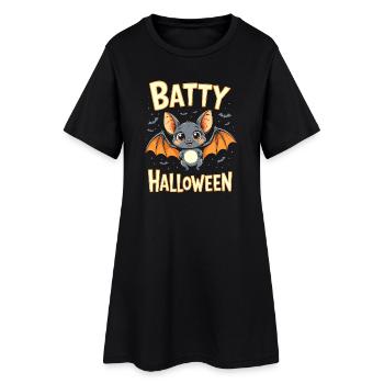 Chauve-souris Costume Batty Halloween Mignon - Robe T-shirt Femme - noir - Devant