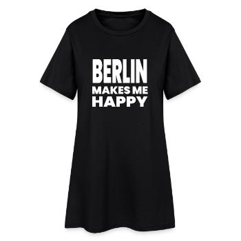 Berlin - Robe T-shirt Femme - noir - Devant