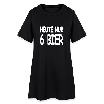 Bier - Frauen T-Shirt-Kleid - Schwarz - Vorne