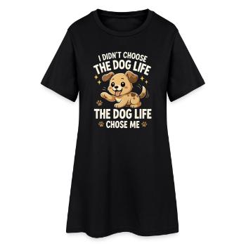 La vie du chien m’a choisi Dessin animé Chiot - Robe T-shirt Femme - noir - Devant