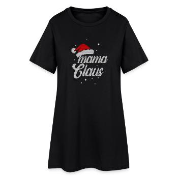 Mama Claus Design - Cadeau de Noël pour maman - Robe T-shirt Femme - noir - Devant