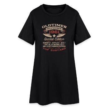 Cadeau 65ème anniversaire Voiture de collection Novembre 1961 - Robe T-shirt Femme - noir - Devant