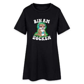 I'm playing Otter - Women’s T-Shirt Dress - black - Front