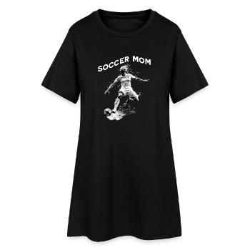 Soccer Mom Fußball Design - Frauen T-Shirt-Kleid - Schwarz - Vorne