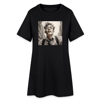 Big City Views Glasses Portrait - Women’s T-Shirt Dress - black - Front