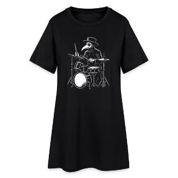 Plague Doctor Drummer Band Tee - Women’s T-Shirt Dress - black - Front
