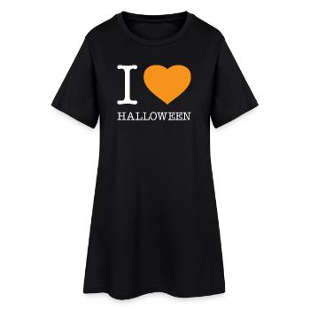I love Halloween - Frauen T-Shirt-Kleid - Schwarz - Vorne