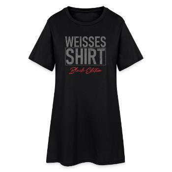 White Shirt Black Edition Funny Saying - Women’s T-Shirt Dress - black - Front