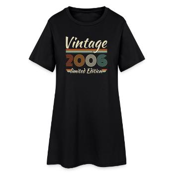 2006 Vintage Retro Birthday Gift - Women’s T-Shirt Dress - black - Front