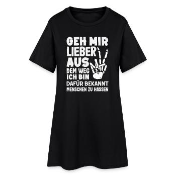 Écarte-toi de mon chemin – je déteste les gens - Robe T-shirt Femme - noir - Devant