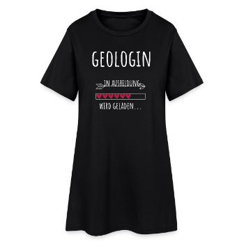 Géologue de formation étudiante en géosciences - Robe T-shirt Femme - noir - Devant