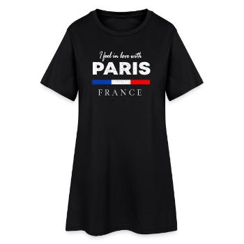 Je suis tombée amoureuse de Paris – France Design - Robe T-shirt Femme - noir - Devant