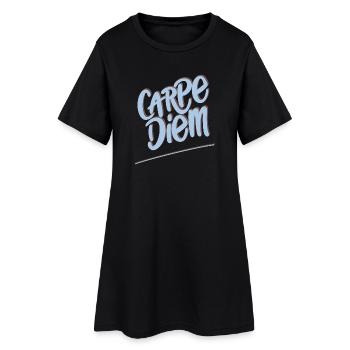 Carpe Diem - Robe T-shirt Femme - noir - Devant