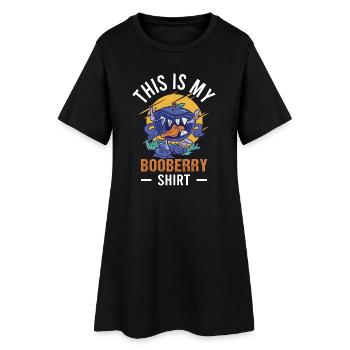 Blueberry Lustige Obst  Frucht Blaubeere Vintage - Frauen T-Shirt-Kleid - Schwarz - Vorne