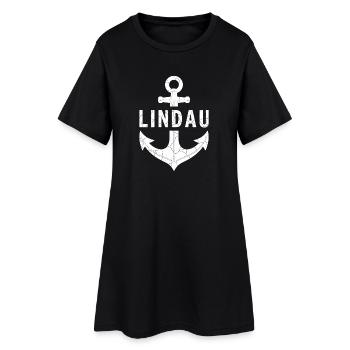Point d’ancrage Lindau Lac de Constance - Robe T-shirt Femme - noir - Devant