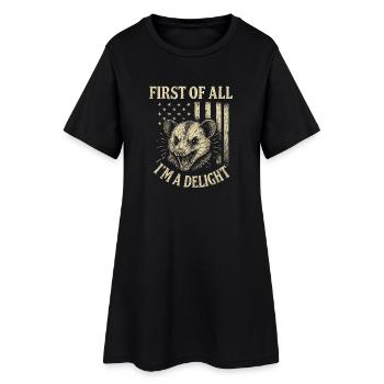 Tout d’abord, je suis un rat de délice - Robe T-shirt Femme - noir - Devant