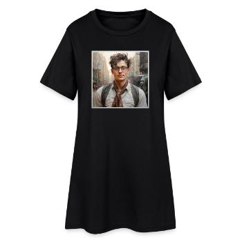 Indie Street Portrait Lunettes - Robe T-shirt Femme - noir - Devant