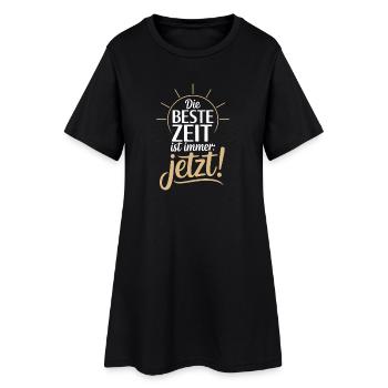 Le meilleur moment est toujours en direct maintenant Carpe Diem - Robe T-shirt Femme - noir - Devant