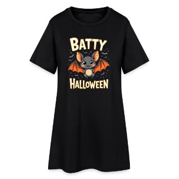 Chauve-souris Costume Batty Halloween Mignon Drôle - Robe T-shirt Femme - noir - Devant