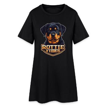 Rottie Vibes - Portrait de chiot Rottweiler mignon - Robe T-shirt Femme - noir - Devant