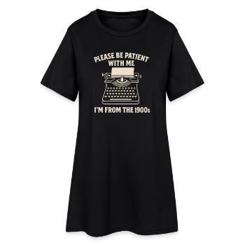 Lustiges Retro T-Shirt Geschenk 1900er Jahrgang - Frauen T-Shirt-Kleid - Schwarz - Vorne