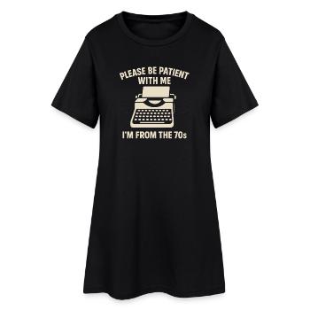 Drôle Vintage des années 70 T-Shirt cadeau d’anniversaire - Robe T-shirt Femme - noir - Devant