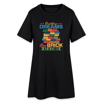 Building Blocks Kids Brick Builder - Women’s T-Shirt Dress - black - Front