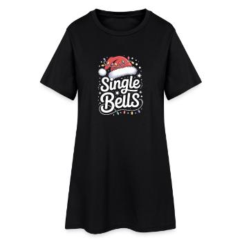 Cloches simples Noël laid - Robe T-shirt Femme - noir - Devant
