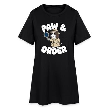 Ordre de la patte Chien détective - Robe T-shirt Femme - noir - Devant