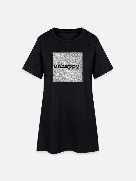 unhappy - White version - Robe T-shirt Femme - noir
